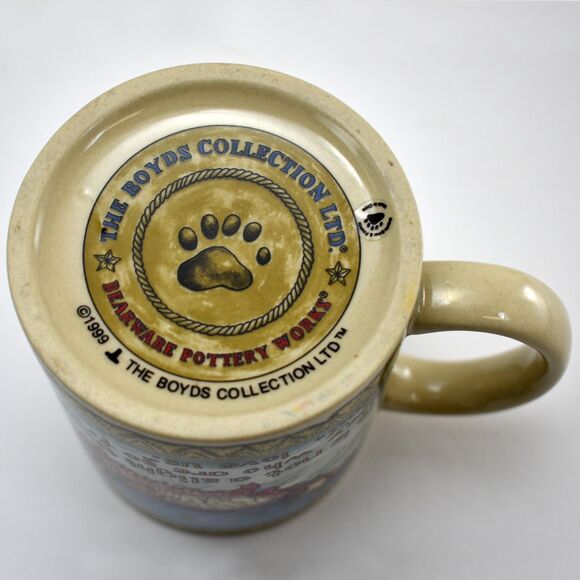 Boyds Bears Baby Mug..So Fresh From God Love Us Dickens Quote 1999 Pottery Works - Picture 5 of 6